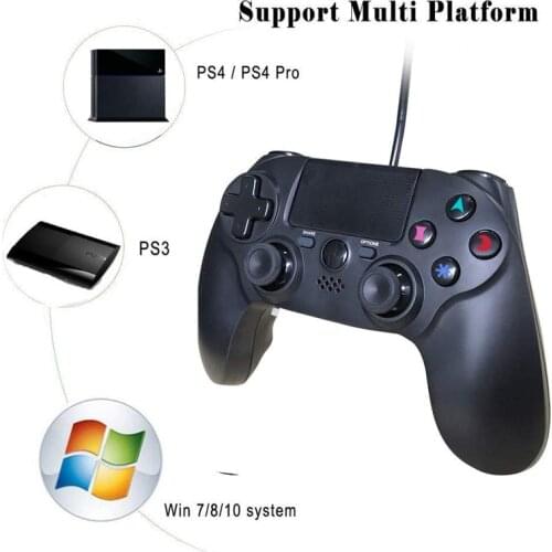 PS4 Controller Wired Dual Vibration Gamepad USB Wired Remote Joystick for PlayStation 4 PS4 Pro PS4 Slim PC
