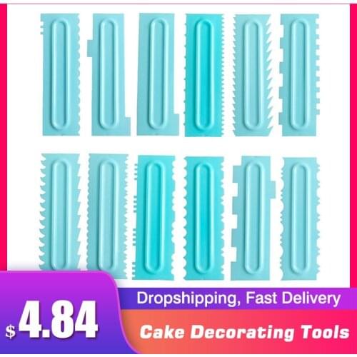 Cake Decorating Tools Icing Comb Cake Scraper Textures Fondant Mousse Cream Spatula Edge Smoother Baking Pastry Tools Cake Tool1