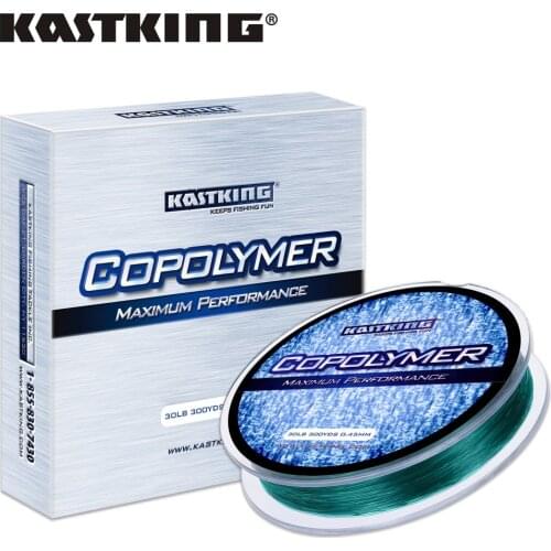KastKing 275m Clear White and Green Copolymer Nylon Fishing Line 0.18-0.48mm 4-30LB Test Durable Monofilament Nylon Wire