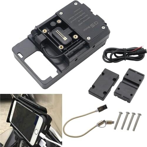 Brand New For BMW R1200GS LC 2013-On Mobile Phone Navigation Bracket For GARMIN USB Phone Charging R1200 GS ADVENTURE ADV 12MM