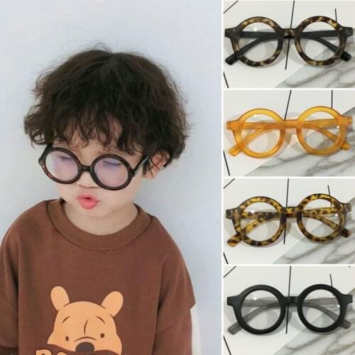 Round Kids Glasses Childrens glasses Girls Boys Childrens Transprent Frame Baby Gift Safety Sunglases 2-12