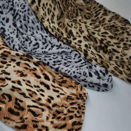 Leopard Chiffon Dress Scarf Soft Dropping Beautiful Summer Fabric