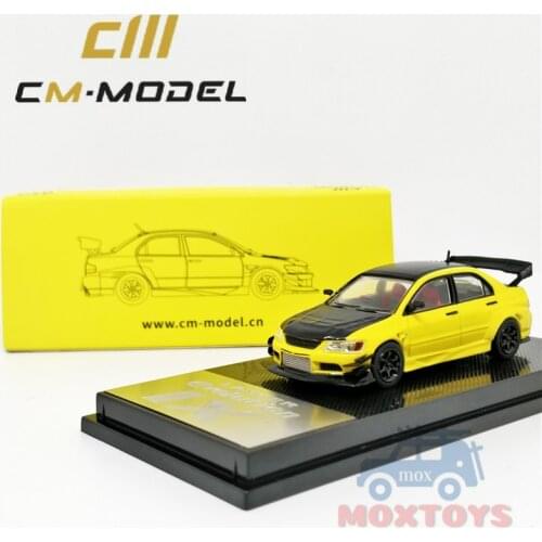CM Model 1:64 Mitsubishi Lancer EVO IX yellow black carbon Diecast Model Car