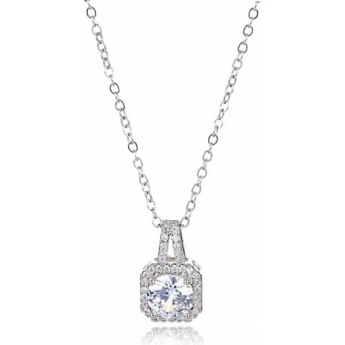 ZSLBS Fashion Crystal Statement Choker Pendant Necklace Women Cubic Zircon Stone Charm Necklaces Jewelry Accessory Collane Donna