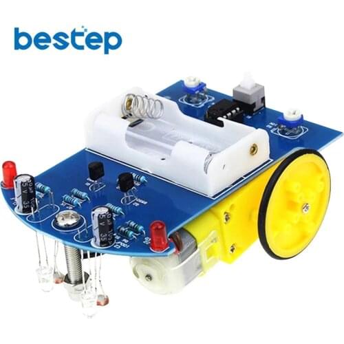 D2-1 Smart Robot Car kits tracking car photosensitive robot kits parts for DIY electric toy no battery