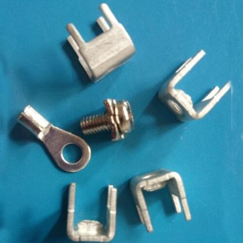 M4 terminal square screw wiring nose PCB 8 circuit board tapping fixing column Fence type PCB plate welding terminal 100pcs