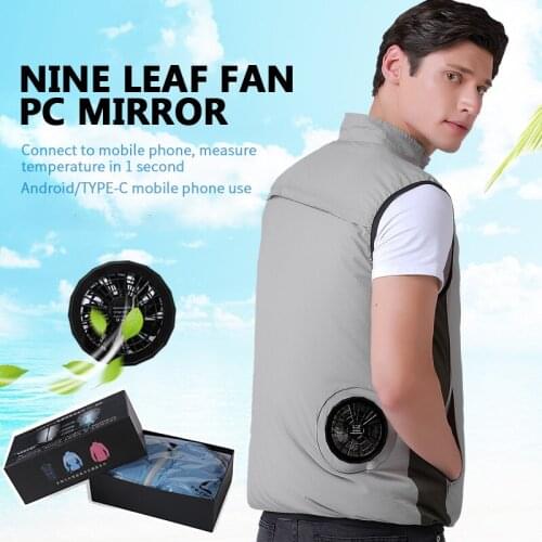 New Summer Fan Equipped Clothing UV Resistant Cooling Vest For Men 5V USB Powered Air Conditioned Coat Summer Cooling Sleeveles