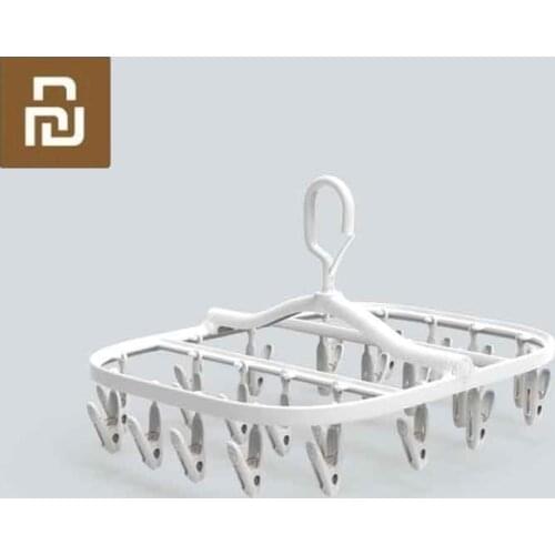 Xiaomi Quange Folding Multi-clip Drying Rack Portable Drying Rack for Socks Lingerie Plastic Clothes Pins