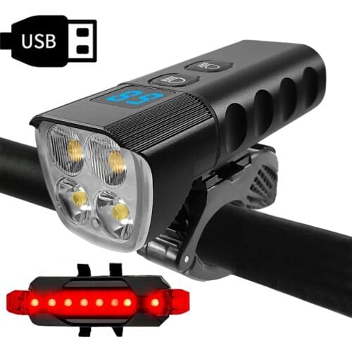 Bicycle Light Rainproof USB Rechargeable LED Cycling Light Front Lamp Headlight Aluminum Ultralight Flashlight Bike Accessories