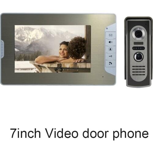 1 set) Smart Home Door Intercom System One to One Video Door Phone 7 inch Display Door Access Control talk-back waterproof