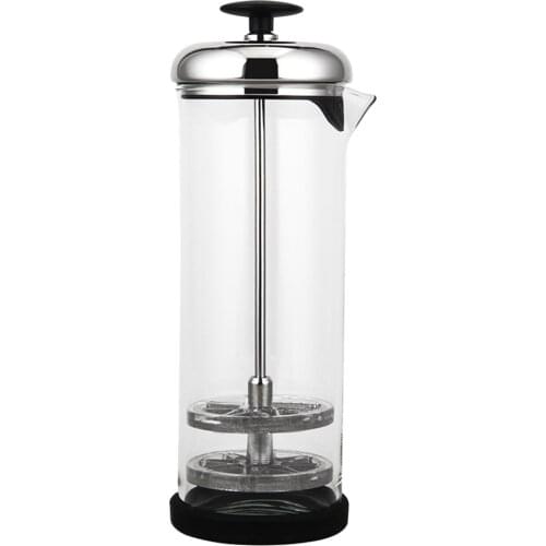 Stainless Steel Manual Milk Frother, Hand Milk Foamer for Cappuccino Coffee Latte Hot Chocolate, 14-Ounce Capacity (400ml)