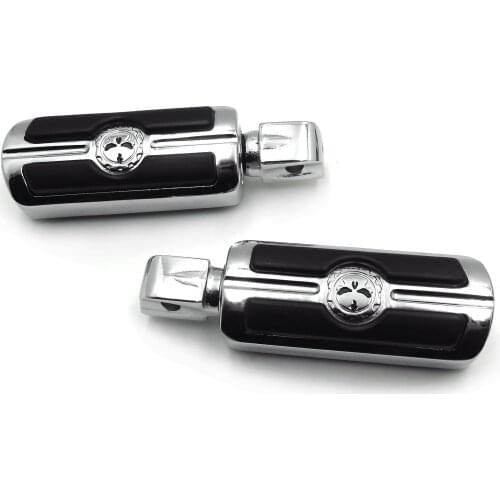 Aftermarket free shipping motorcycle parts Chrome Gear Skull Footpegs For kawasaki REAR Marauder 1600 Yamaga Virago 250 Front