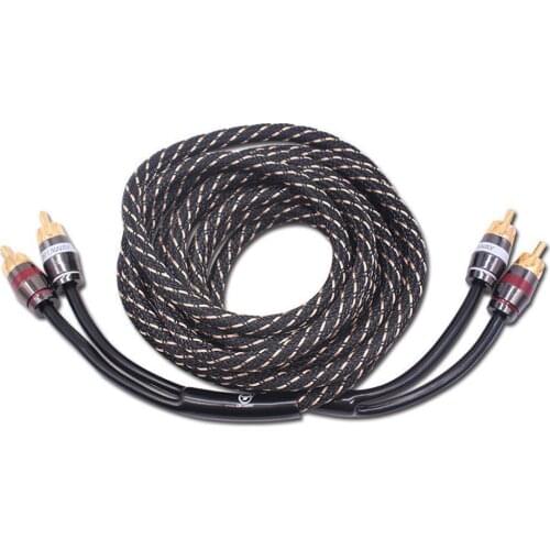 1 m/2 m/3 m/5 m Audio Wire Pure Copper Audio Wire Amplifier Signal Audio Cable Automobile Car Accessories Audio cable