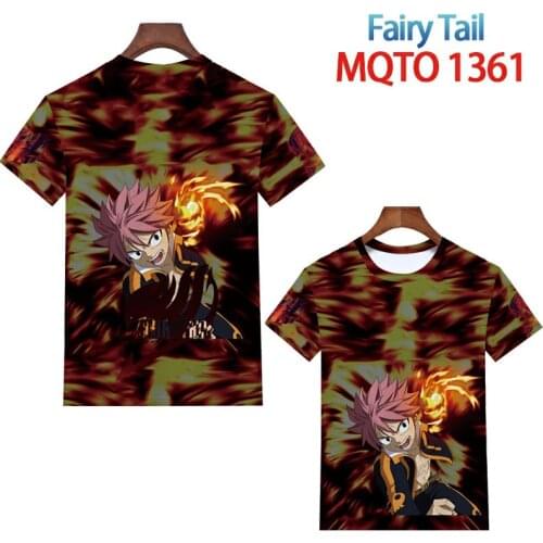 1PCS Fairy Tail Logo Fashion Anime TShirts Casual Shirt Short Sleeve Cartoon Summer Unisex New Birthday Gifts