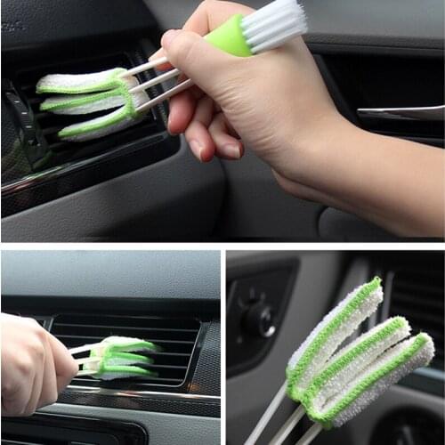 10-70 Pcs Long Durable 2In1 Double Slider Car Air-conditioner Outlet Cleaning Tool Outlet Window Cleaning Multi-purpose Brush