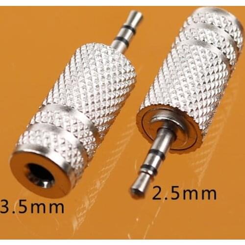 2pcs Adaptateur jack 3.5mm female socket to 2.5mm male audio jack plug stereo