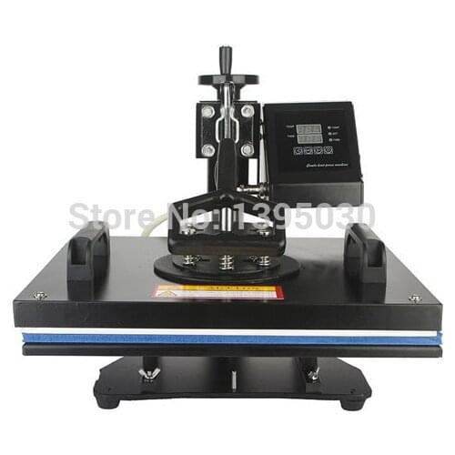 6 in 1 30*38cm T-shirt Swing Away Heat Press Machine/ Shaking Head Heat Transfer Sublimation Machine