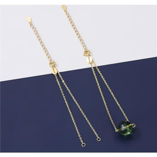 925 Sterling Silver Semi-finished Women Bracelet Chains 14+4cm Handmade Silver Adjustable Chain DIY Jewelry Findings