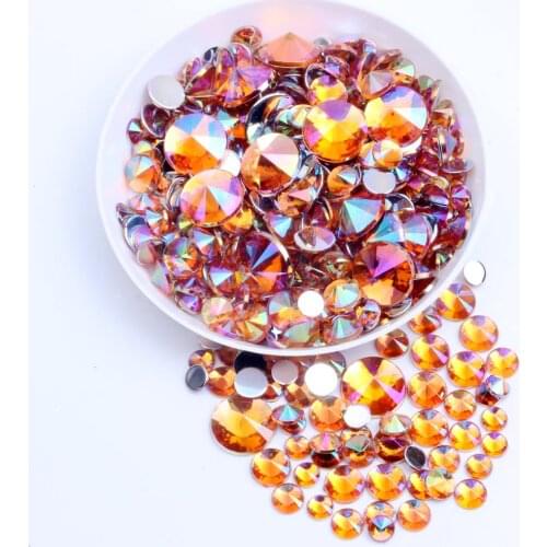 Acrylic Rhinestones Flatback Pointed 10000pcs 5mm AB Colors Glue On Rhinestone Beads AccessoriesFor Nail Art Sticker Decoration
