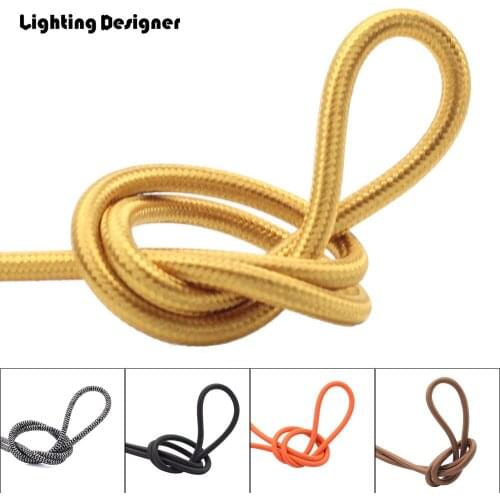 Free shipping (5m/Lot) braided electrical wire Vintage Fabric Copper Conductor Eletrical Wire(2*0.75mm) Edison Bulb Lamps cable
