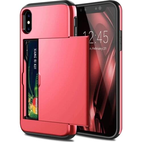 Business Phone Case For iPhone XR Case iPhone XR Slide Armor Wallet Card Slots Holder Cover For iPhone 11 12 pro max XS X Capa