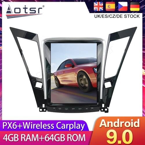 For Hyundai Sonata 6 YF 2009-2014 Tesla Styel Android 9 Car DVD GPS Navigation Radio Auto Stereo Multimedia Palyer HeadUnit 2DIN