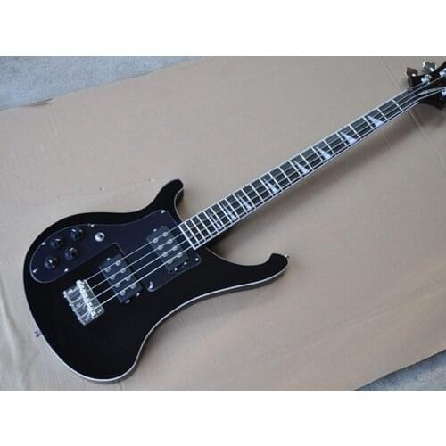 Black body 4 Strings Left-handed Electric Bass guitar with Rosewood Fretboard,Black Pickguard,offer customized