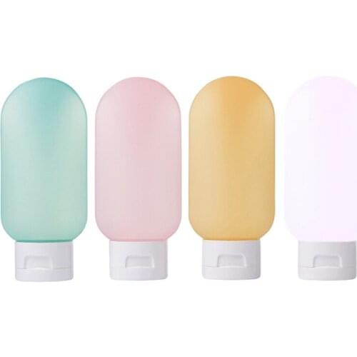 60ml 3pcs Portable Travel Bottles Leak Proof Squeezable Silicon Tubes Travel Toiletries Containers Refillable Travel Accessories