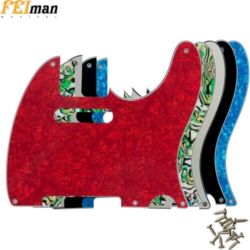 Pleroo Guitar Parts Multi color choice 5 Screw Holes Pickguard For US Standard 52 Year Tele Telecaster Guitar Scratch Plate