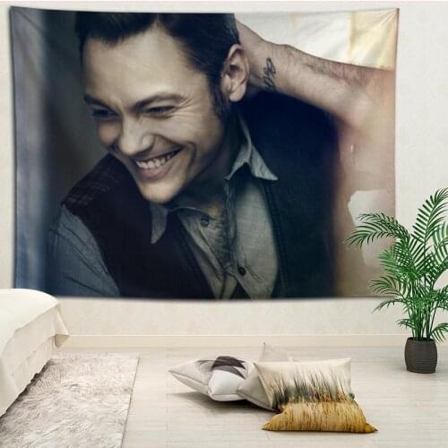 Custom Tiziano Ferro printed Creative tapestry living room bedroom background wall fabric hanging painting small fresh
