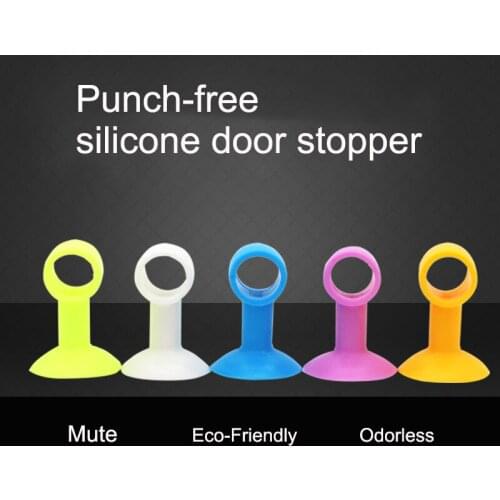 10pcs/bag creative silicone door stopper anti-collision non-perforated door obstruction toilet bathroom door touch door handle