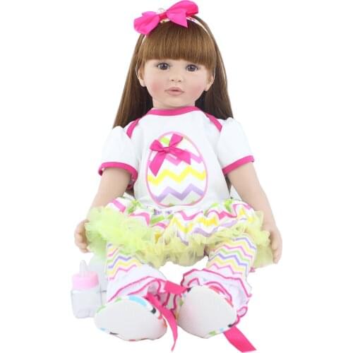 60cm Silicone Reborn Babies Doll Like Real Princess Alive Toddler Bebe Kid Birthday Gift Dressup Doll Play House Toys