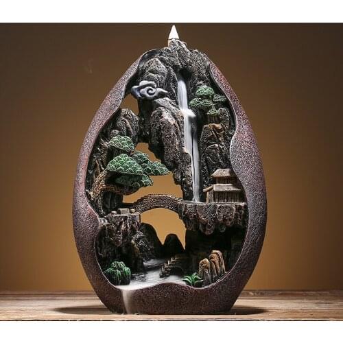Sandalwood Incense Burner Aromatherapy Home Studio Gothic Decor Waterfall Incense Burner Smoke Quemador Incienso Incence Holder
