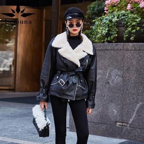 Leiouna Women's Jackets With Fur