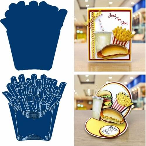 Delicious French Fries Food Metal Cutting Dies Stencil DIY Scrapbooking Craft Paper Cards Making Template 2020 New