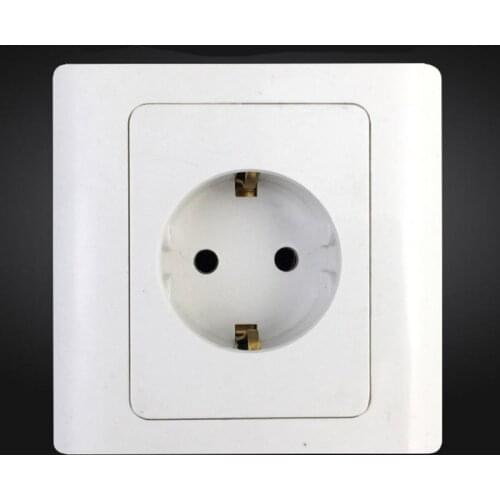 Wall Electronic Socket EU Standard Power Outlet Power Socket Ground Wire German standard wall socket 86mm*86mm