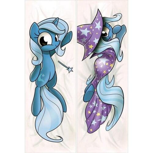 Cosplay Japanese New Anime Cartoon My Little Pony Trixie Throw Otaku Dakimakura Gifts Bedding Hugging Body Pillow Case 150x50 CM