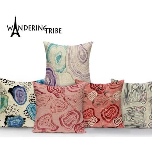 New Marble Style Freezy Pillow Decorative Cushion Pillowcases For Pillows Rock Formation Pattern Pillow In The Car Cushion Cover