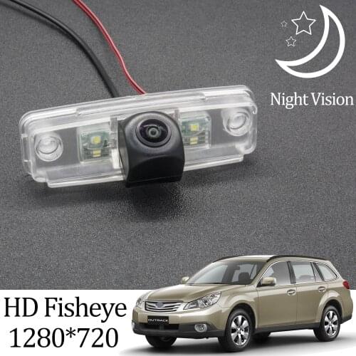 Owtosin HD 1280*720 Fisheye Rear View Camera For Subaru Outback BR 2009 2010 2011 2012 2013 2014 Car Reverse Parking LCD Monitor