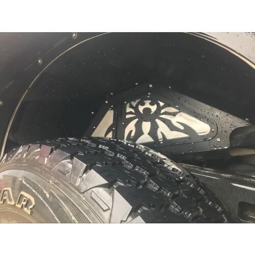 J256 FRONT inner fender liner AND J256-5 black aluminum Rear inner fender liner for Jeep Wrangler JK LANTSUN