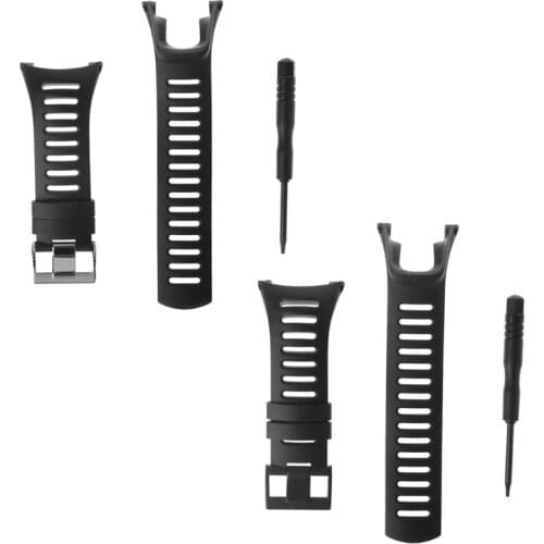 New Wholesale Strap For SUUNTO Ambit 1 2 3 2R 2S 24mm Mens Watch Rubber Band Strap Band Black Buckle Screwdriver