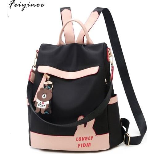 2020 New Fashion Laptop Backpack Nylon Computer Backpacks Anti-theft Waterproof Bag for Women Oxford School Bag Student Teenage