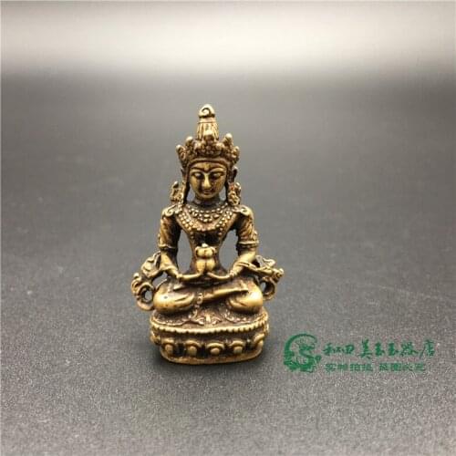 Brass Small Buddha Statue Handmade Carved Statue
