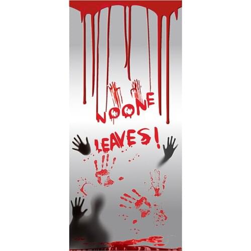 Halloween Scary Sticker Horror Atmosphere In The Bathroom PE Haunted House Mall Waterproof Holiday Home Decor Wall Stickers