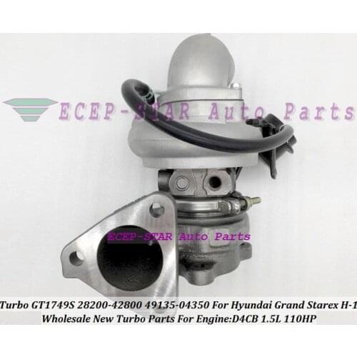 Turbo Turbine GT1749S TFO35 49135-04350 28200-42800 2820042800 28200 42800 Turbocharger For Hyundai Grand Starex D4CB 1.5L 110HP
