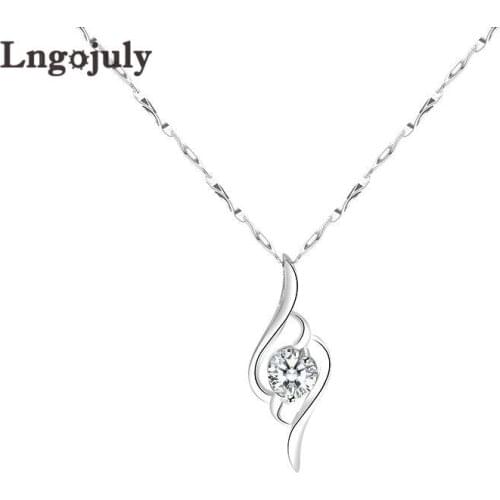 Genuine 999 Sterling Silver Round Pendant Necklaces For Women Bride Romantic Wedding Engagement Silver 999 Fine Jewelry Gift