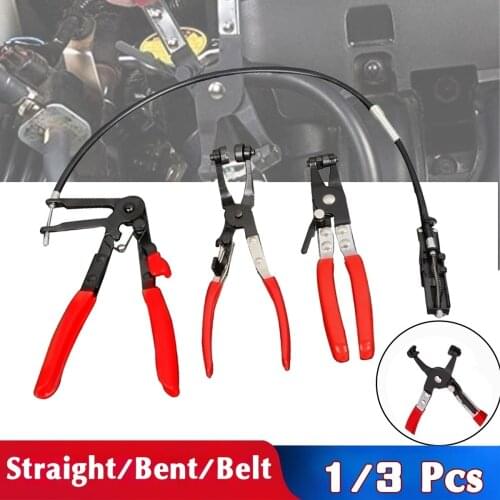 1/3 Piece Car Repair Bent Nose Hose Clamp Hand Tool Cable Type Flexible Wire Long Distance Hose Clamp for Fuel and Coolant Hose