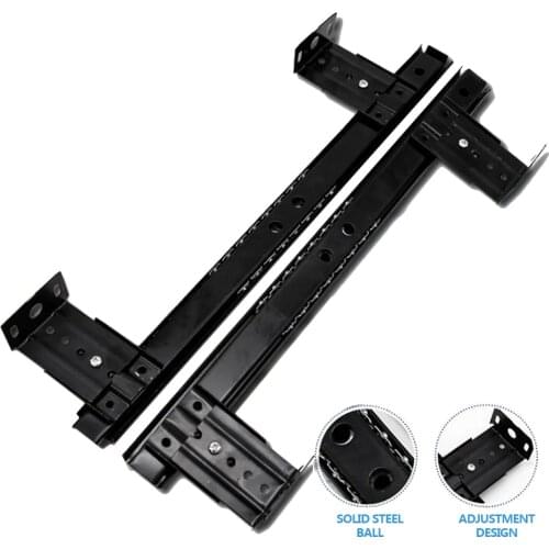 1Pair Three-Section Cabinet Slides Computer Keyboard Track Buffer Slide Bracket Rail Sliding Pulley Support