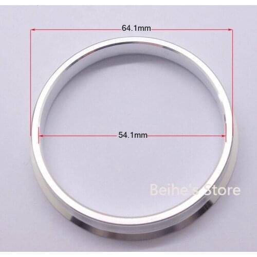 4pcs Silver Aluminum Alloy Wheel Spacer Hub Centric Rings 64.1OD to 54.1ID
