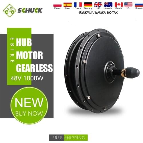 48V 1000W Electric Bicycle Wheel Hub Motor Brushless Gearless Hub Motor Ebike Front and Rear Rotate Cassette Wheel Drive